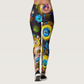 Psychedelische Tasten und Sequenzen Leggings (Rückseite)