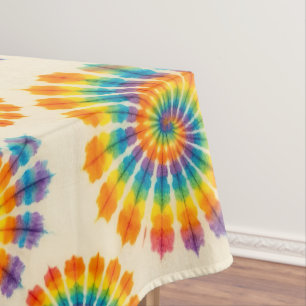 Psychedelische Tie Dye Groovy Retro-Tischdecke Tischdecke