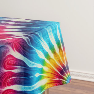Psychedelische Tie Dye Groovy Retro-Tischdecke Tischdecke