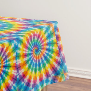 Psychedelische Tie Dye Groovy Retro-Tischdecke Tischdecke
