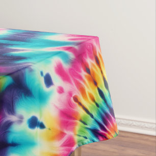 Psychedelische Tie Dye Groovy Retro-Tischdecke Tischdecke