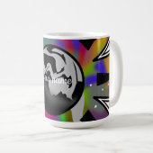 Psychedelische Tie-Dye-Planet und abstrakte Design Kaffeetasse (VorderseiteRechts)