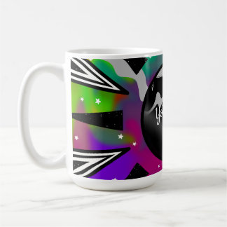 Psychedelische Tie-Dye-Planet und abstrakte Design Kaffeetasse