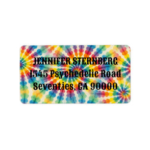 Psychedelische Tie Dye RSVP-Adressaufkleber Adressaufkleber