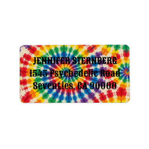 Psychedelische Tie Dye RSVP-Adressetiketten Adressaufkleber