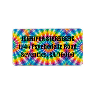 Psychedelische Tie Dye RSVP-Adressetiketten Adressaufkleber