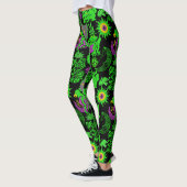 Psychedelische Tiere Muster Black BG Leggings (Links)