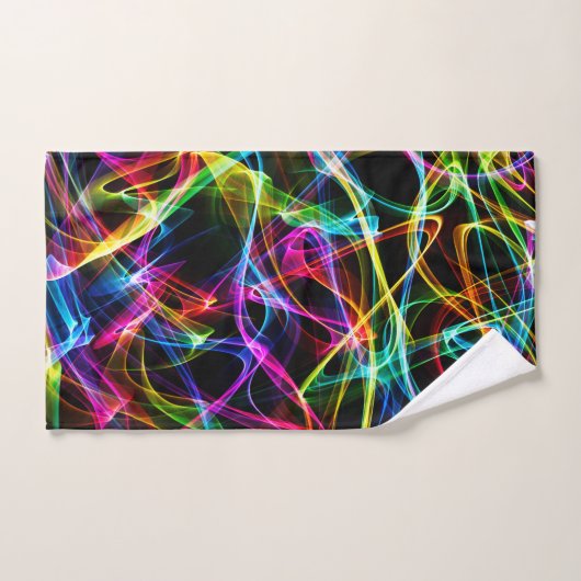 Psychedelische Trance Abstrakt Art Badhandtuch Set (Handtuch)