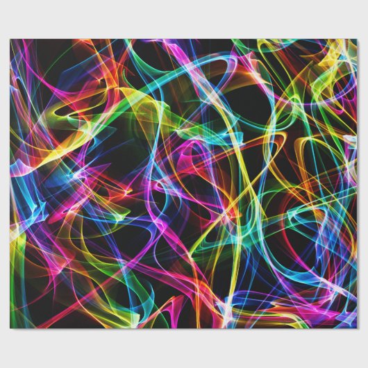 Psychedelische Trance Art Geschenkpapier (Flach)