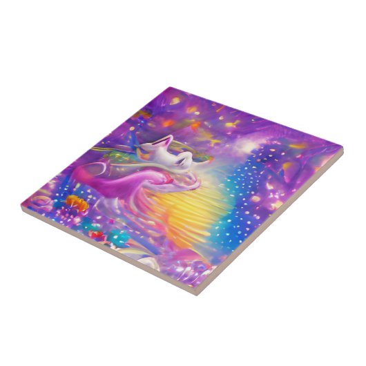 Psychedelische Träume bunter Wahnsinn abstrakte Ku Fliese (Seite)