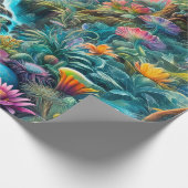 Psychedelische Traumwelt verzaubert Geschenkpapier (Ecke)