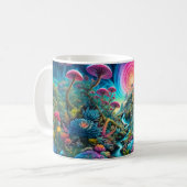 Psychedelische Traumwelt verzaubert Kaffeetasse (Vorderseite Links)