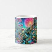 Psychedelische Traumwelt verzaubert Kaffeetasse (Mittel)