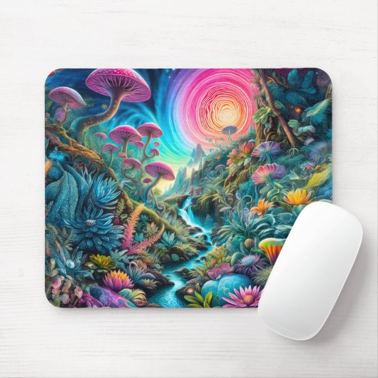 Psychedelische Traumwelt verzaubert Mousepad (Mit Mouse)