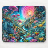 Psychedelische Traumwelt verzaubert Mousepad (Vorne)