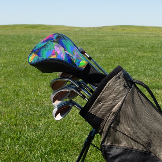 Psychedelische Tree-Blätter Golf Headcover (In SItu)