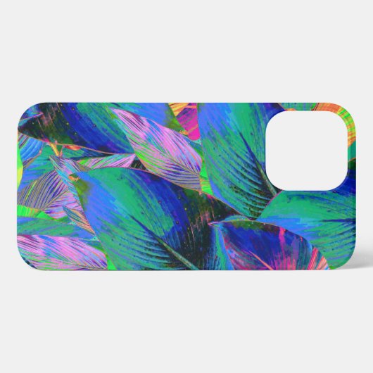 Psychedelische Tree-Blätter iPhone Hülle (Rückseite (Horizontal))