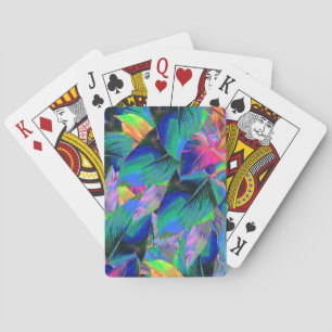 Psychedelische Tree-Blätter Spielkarten