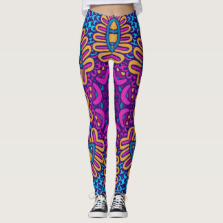 Psychedelische Tribal-Leggings - Vibranly Boho Leggings