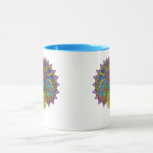 Psychedelische Triceratops Tasse (Zentrum)