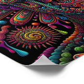 Psychedelische triefende Kopfkunst Poster (Ecke)