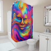 Psychedelische Trippy-Abstrakte Paint Splash Duschvorhang (Beispiel)