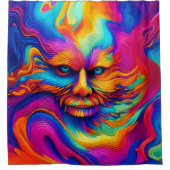 Psychedelische Trippy-Abstrakte Paint Splash Duschvorhang (Vorderseite)
