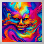 Psychedelische Trippy-Abstrakte Paint Splash Poster (Vorne)