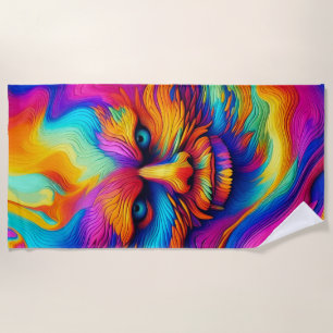 Psychedelische Trippy-Abstrakte Paint Splash Strandtuch