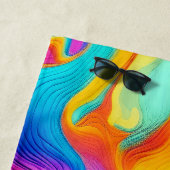 Psychedelische Trippy-Abstrakte Paint Splash Strandtuch (Beispiel)