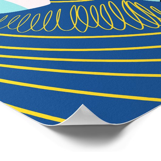 Psychedelische Trippy-Alien Poster (Ecke)