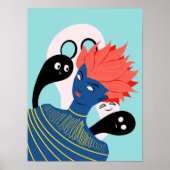 Psychedelische Trippy-Alien Poster (Vorne)