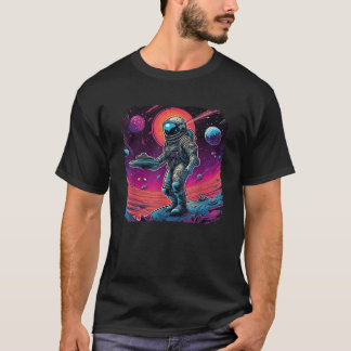 Psychedelische Trippy Black Light Astronaut Space T-Shirt