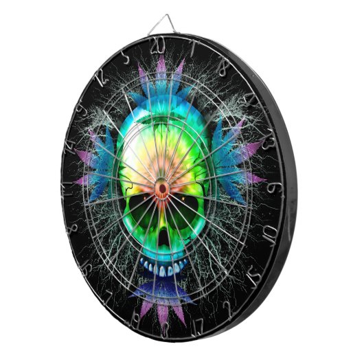 Psychedelische Trippy-Explosion Dartscheibe (Vorderseite rechts)