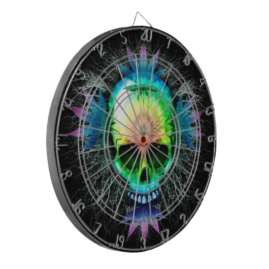 Psychedelische Trippy-Explosion Dartscheibe (Vorderseite Links)