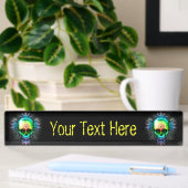Psychedelische Trippy-Explosion-Tasse Namensplakette