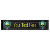 Psychedelische Trippy-Explosion-Tasse Namensplakette (Vorderseite)