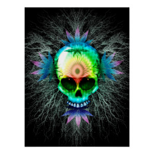 Psychedelische Trippy-Explosion-Tasse Poster