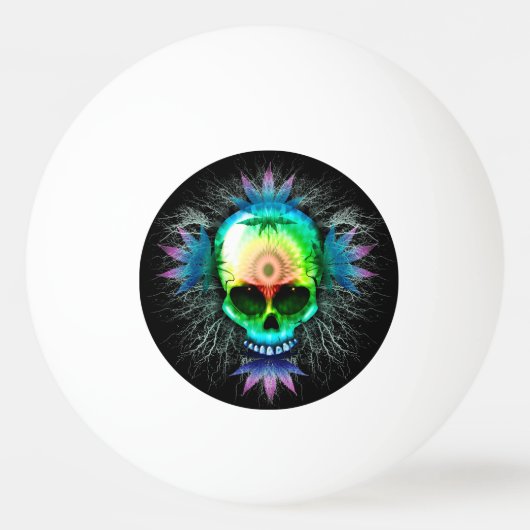 Psychedelische Trippy-Explosion-Tasse Tischtennisball (Vorderseite)
