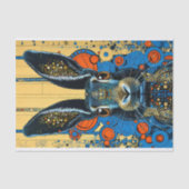 Psychedelische Trippy-Rabbit Hare Decoupage Right Seidenpapier (Vorderseite)