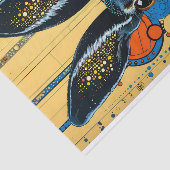 Psychedelische Trippy-Rabbit Hare Decoupage Verlas Seidenpapier (Ausschnitt)