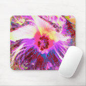 Psychedelische Trippy Rainbow Colors Hibiskus Blum Mousepad (Mit Mouse)