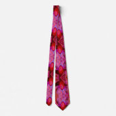 Psychedelische Trippy Retro Red Hibiskus Blume Krawatte (Rückseite)