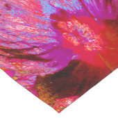 Psychedelische Trippy Retro Red Hibiskus Blume Kurzer Tischläufer (Ecke)