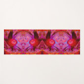 Psychedelische Trippy Retro Red Hibiskus Blume Yogamatte (Vorderseite (Horizontal))