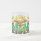 Psychedelische Tulpe-Garten-Tasse Mattglastasse (Mittel)