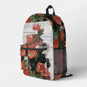 Psychedelische Tulpen-Blumen-Buddhist-Mönch-Geldau Bedruckter Rucksack