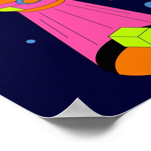 Psychedelische UFO-Entführung Poster (Ecke)