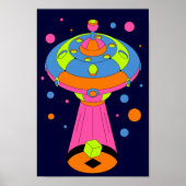Psychedelische UFO-Entführung Poster (Vorne)