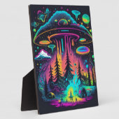 Psychedelische UFO Fantasy Art Fotoplatte (Seite)
